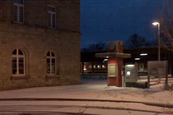  Schnee am Bahnhof Monsheim , 22.11.2008, ca. 7 Uhr 